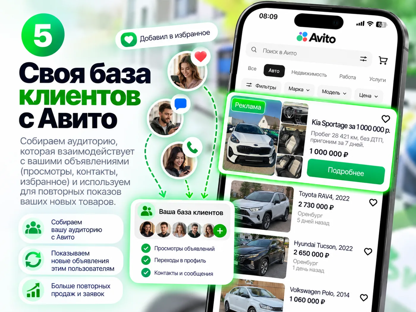 Своя база клиентов на Авито