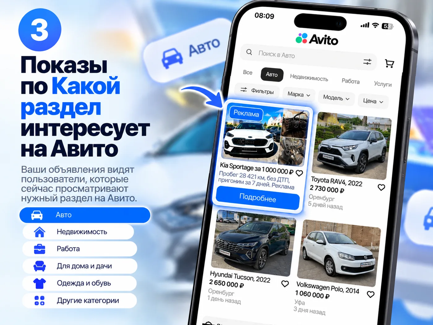 Таргетированная реклама в разделе Авто