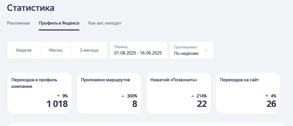 Футурамия — продвижение в Яндекс Бизнесе — фото 5